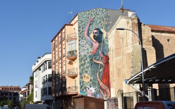 La parroquia de San Juan de la Vera Cruz de Aranda inaugura un mural de 19 metros de altura