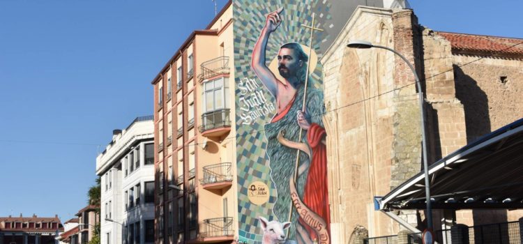 La parroquia de San Juan de la Vera Cruz de Aranda inaugura un mural de 19 metros de altura