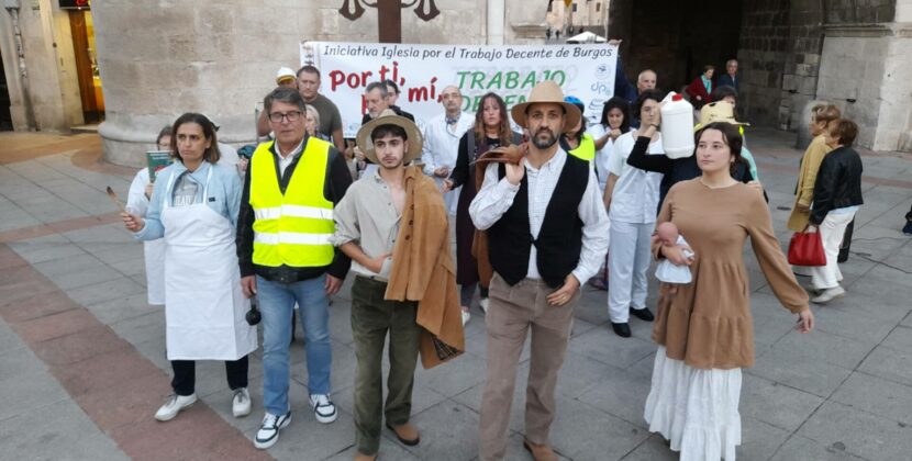 Burgos celebra la Jornada Mundial por el Trabajo Decente con un gesto público y una vigilia de oración