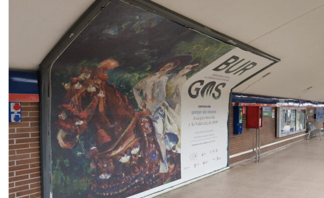 La muestra de Sorolla de la Catedral de Burgos se promociona en el metro de Madrid y Bilbao