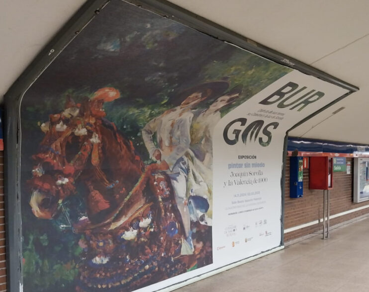 La muestra de Sorolla de la Catedral de Burgos se promociona en el metro de Madrid y Bilbao