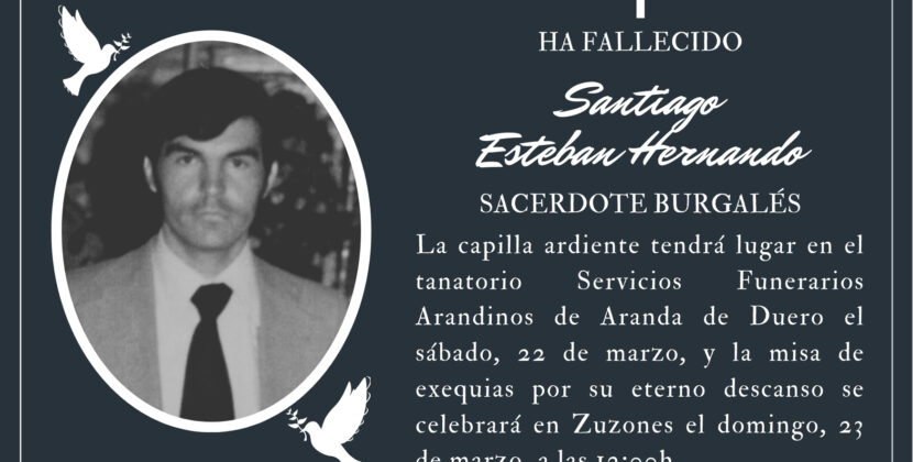 Fallece el sacerdote burgalés Santiago Esteban Hernando