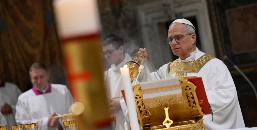 «León XIV en el Domingo del Buen Pastor»