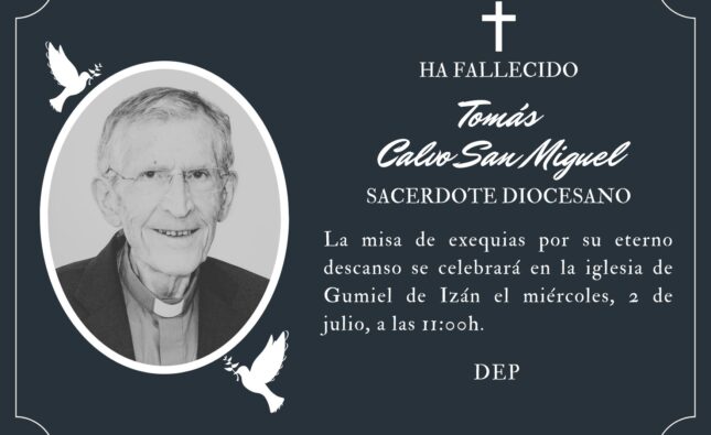 Fallece el sacerdote Tomás Calvo San Miguel
